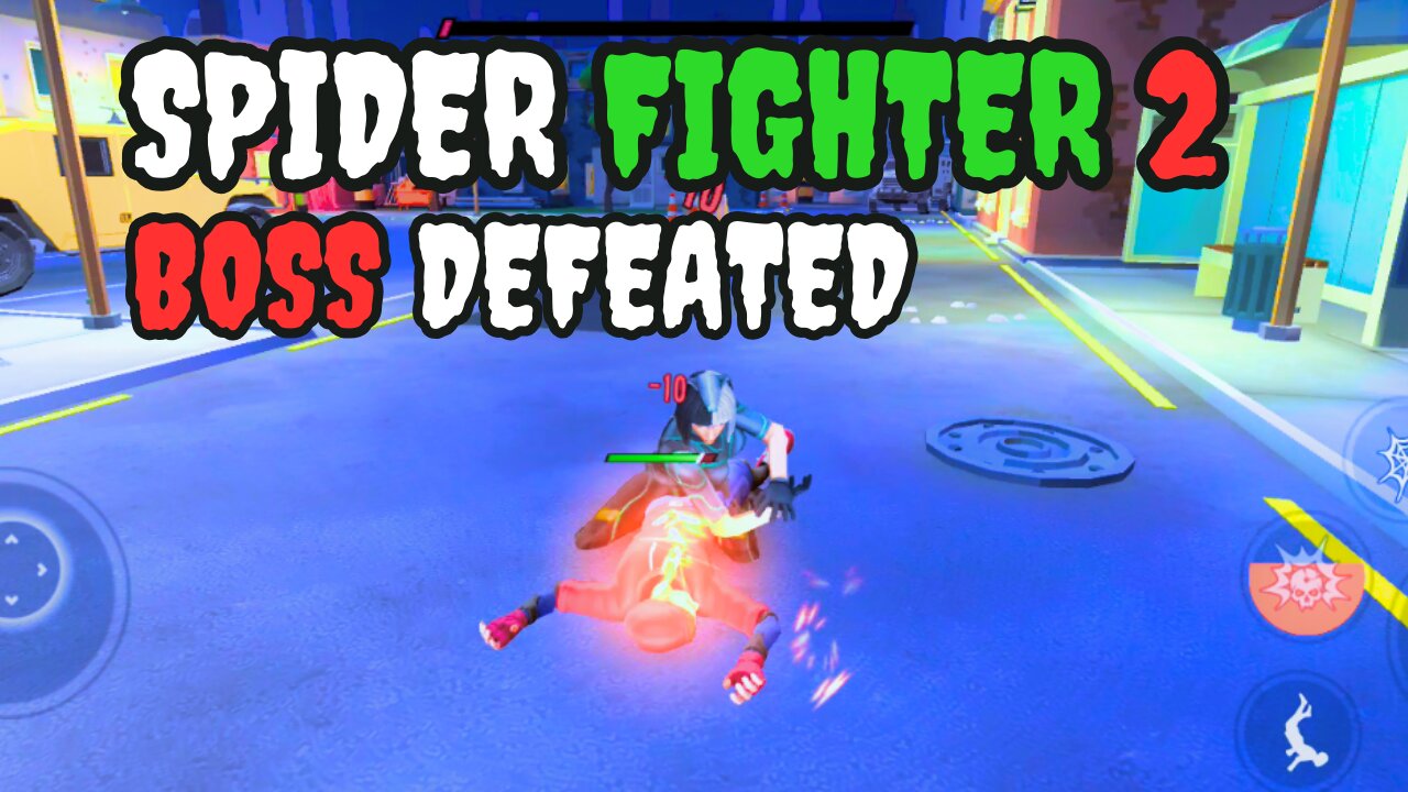 Spider Fighter 2 Saving the City, One Swing at a Time! Fight with villain's Boss Defeated