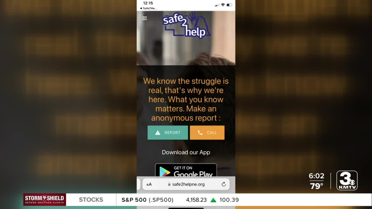 Safe 2 Help app allows for anonymous reporting of school safety threats in all Nebraska schools