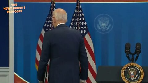 Biden: "I don't think about the former President" when asked about Trump and walks away.