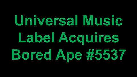 Universal Music Label Acquires Ape NFT