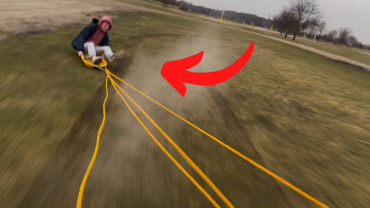 Sledding Behind My Car!