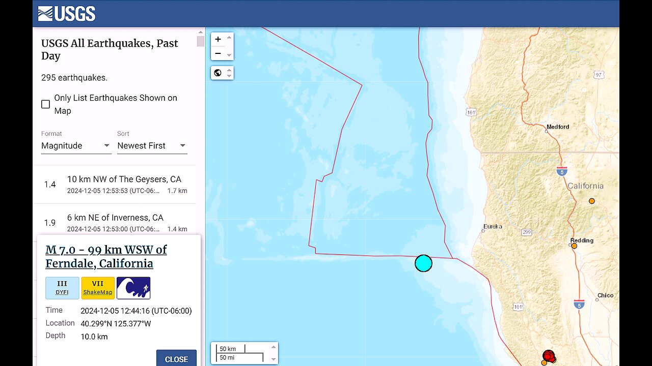 7.0 EARTHQUAKE HITS CALIFORNIA COAST!!! TSUNAMI WARNING ISSUED!!