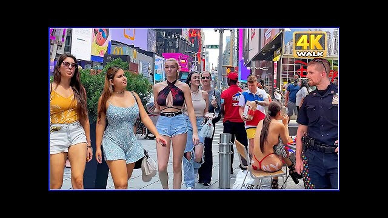 【4K】WALK Times Square NEW YORK City USA 4k video Travel vlog 4K WALK