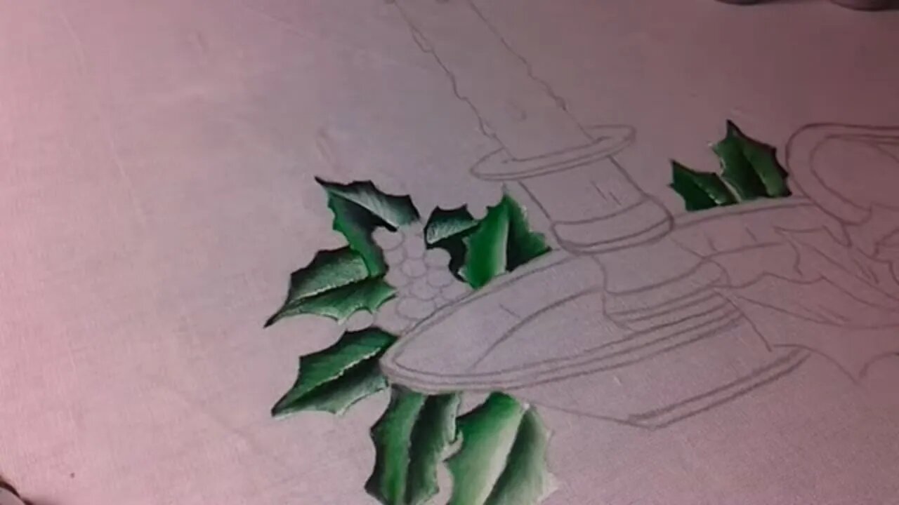 Vela de Natal -DIFRERENTE - Pintura em Tecido 1