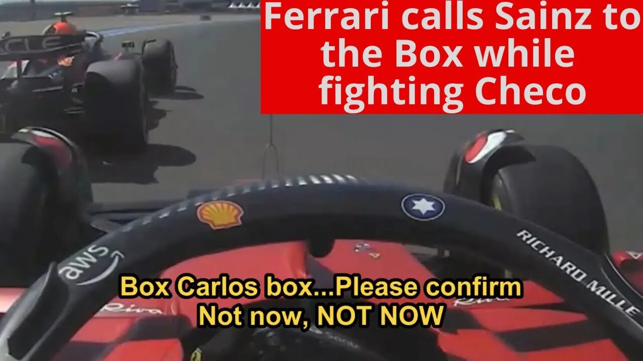 Ferrari calls Sainz to the Box while fighting Checo... not now, not now