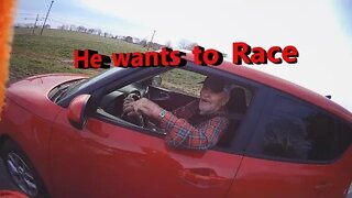 A funny old man wanted to race my Honda NT700V Motorcycle