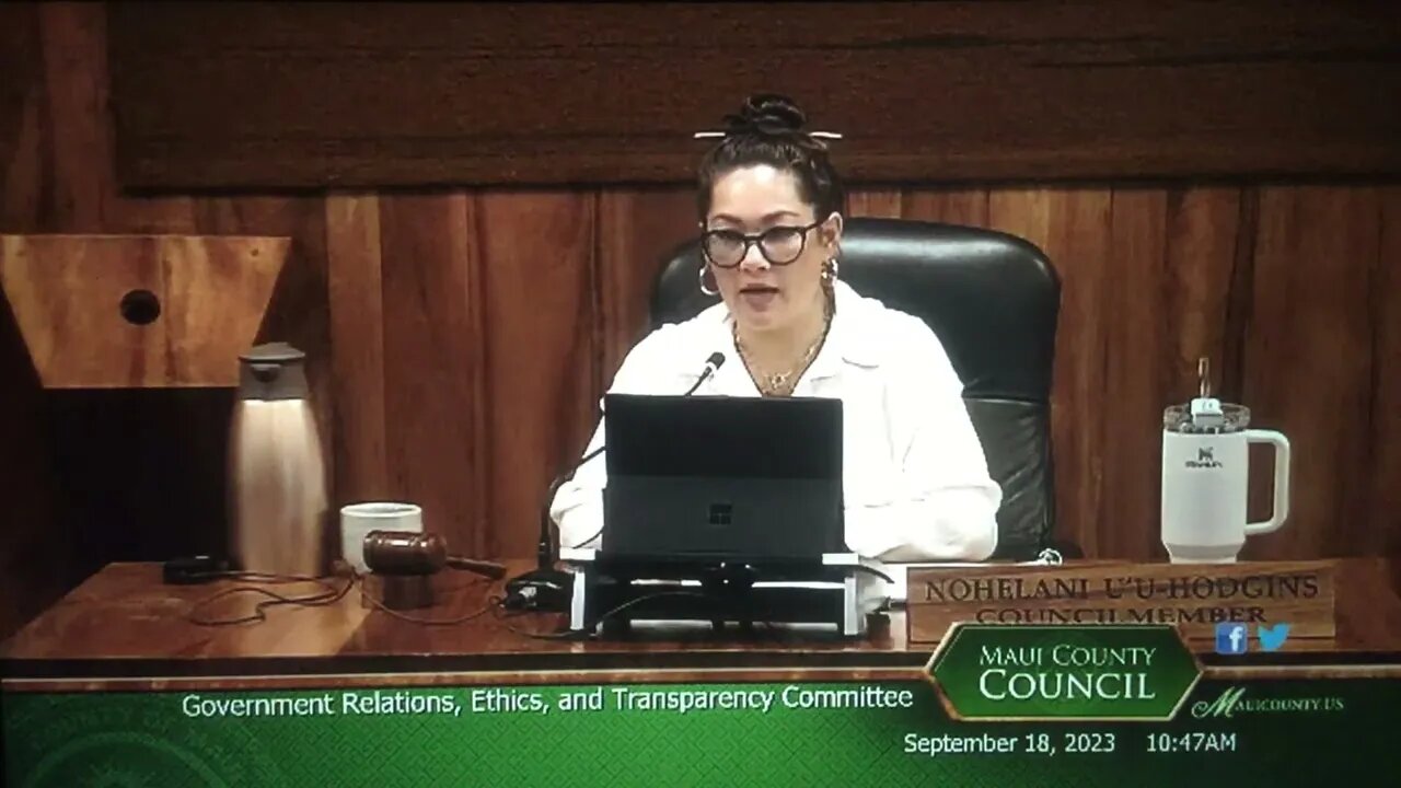 Maui Gov Ethics Transparency Committee 9-18-23 Closing 11 Paltin adjourned