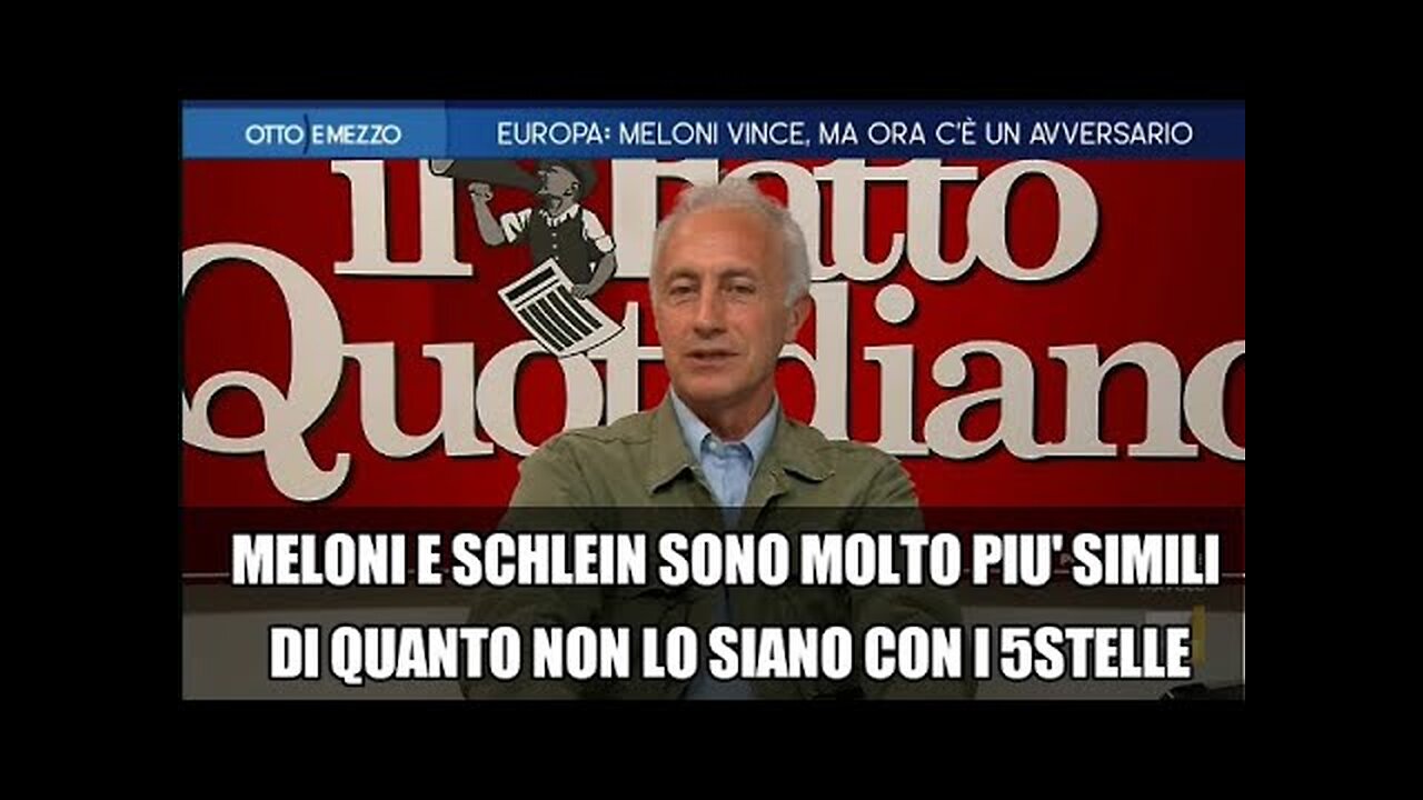 ELEZIONI EUROPEE GIUGNO 2024 Marco Travaglio in tv fa l'analisi del voto europeo dopo aver analizzato il voto che ha premiato FdI e PD, sorprende Italo Bocchino dandogli ragione sul ruolo della Merdoni in Europa.La Meloni andrà insieme ai socialisti