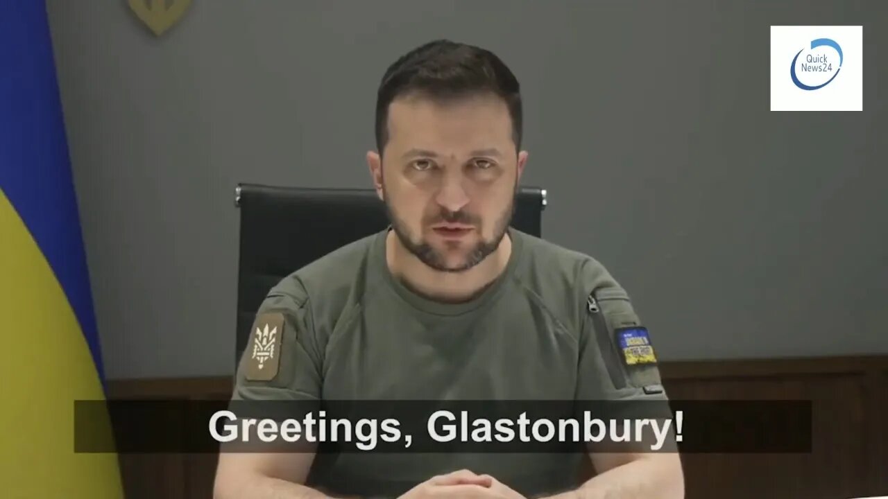 (MUST WATCH) President Zelensky Opens GLASTONBURY With Speech 2022