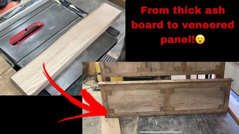 Creating a veneered panel