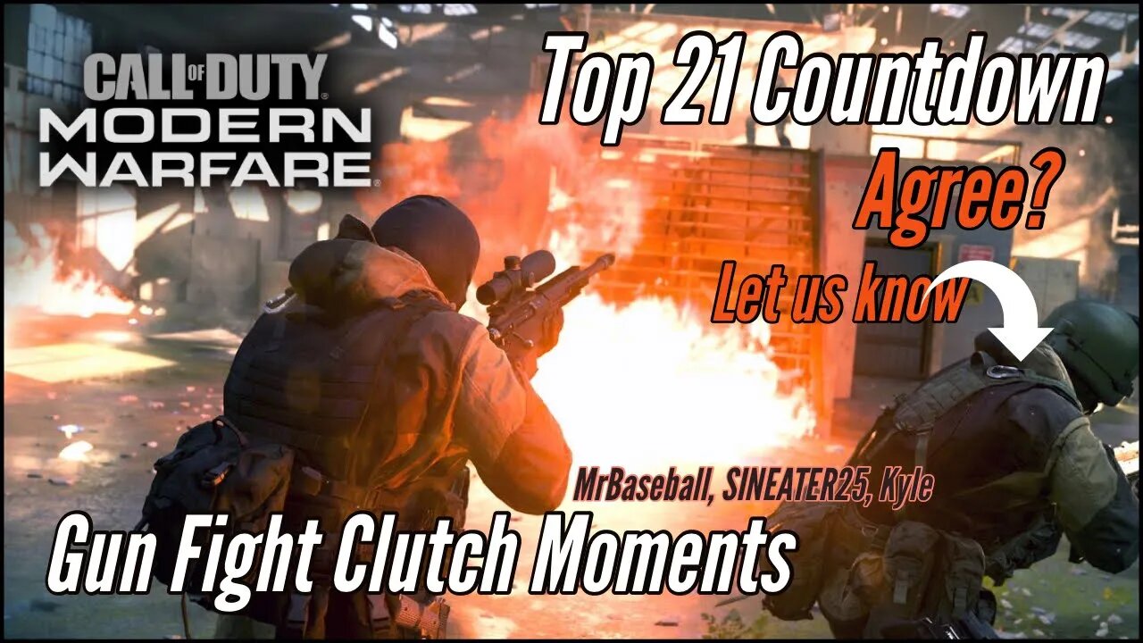 Call of duty MW Gun Fight Clutch Moments Top 21 Countdown