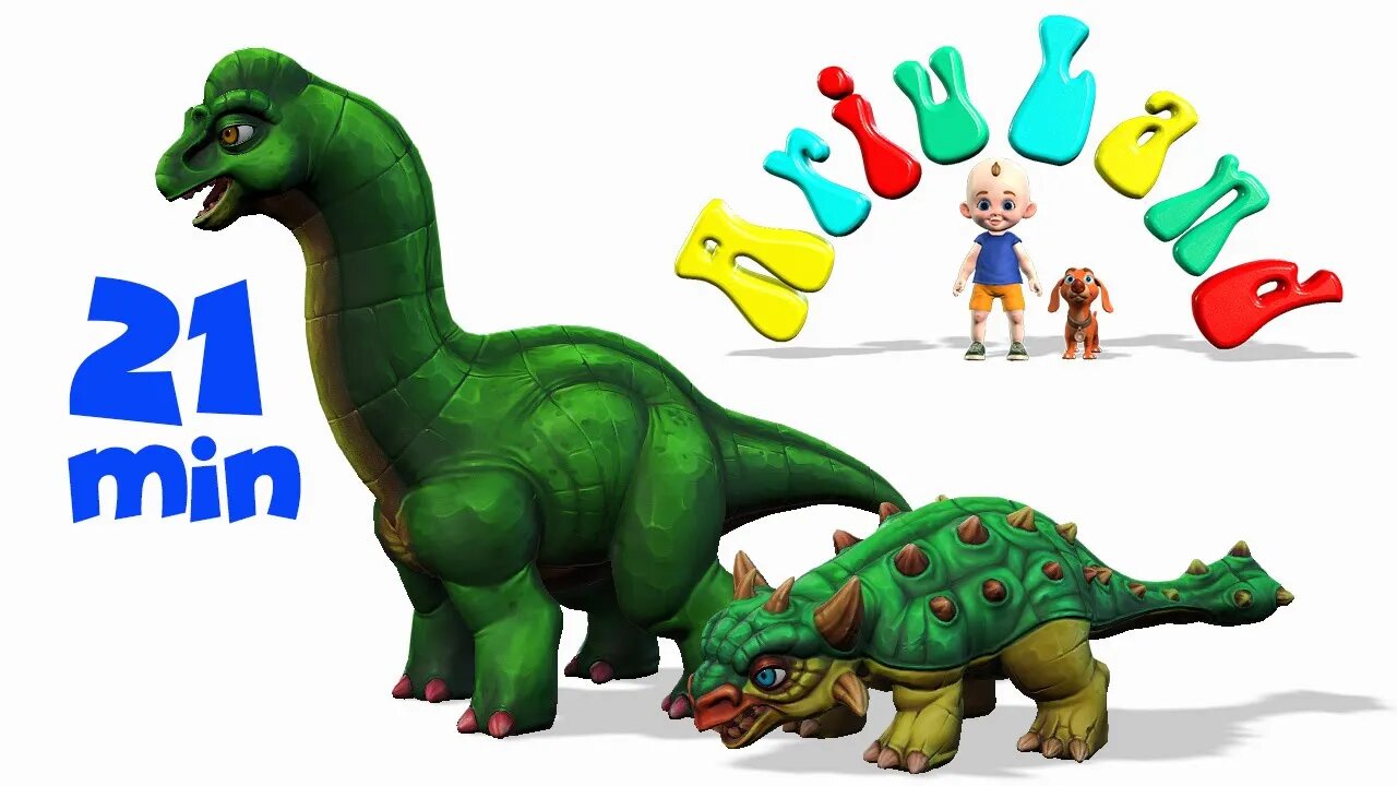 Dinosaur Song | + More Ariu Land Nursery Rhymes & Kids Songs