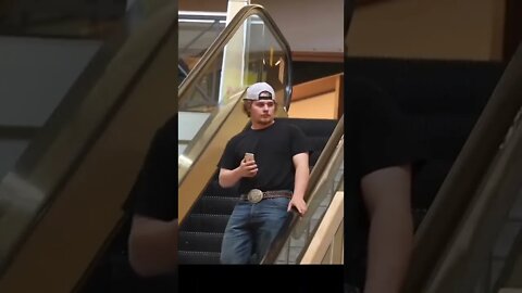 Whispering Weird Things to Strangers! 🤣 #comedy #pranks #funnyvideo #escalatorprank #whisper