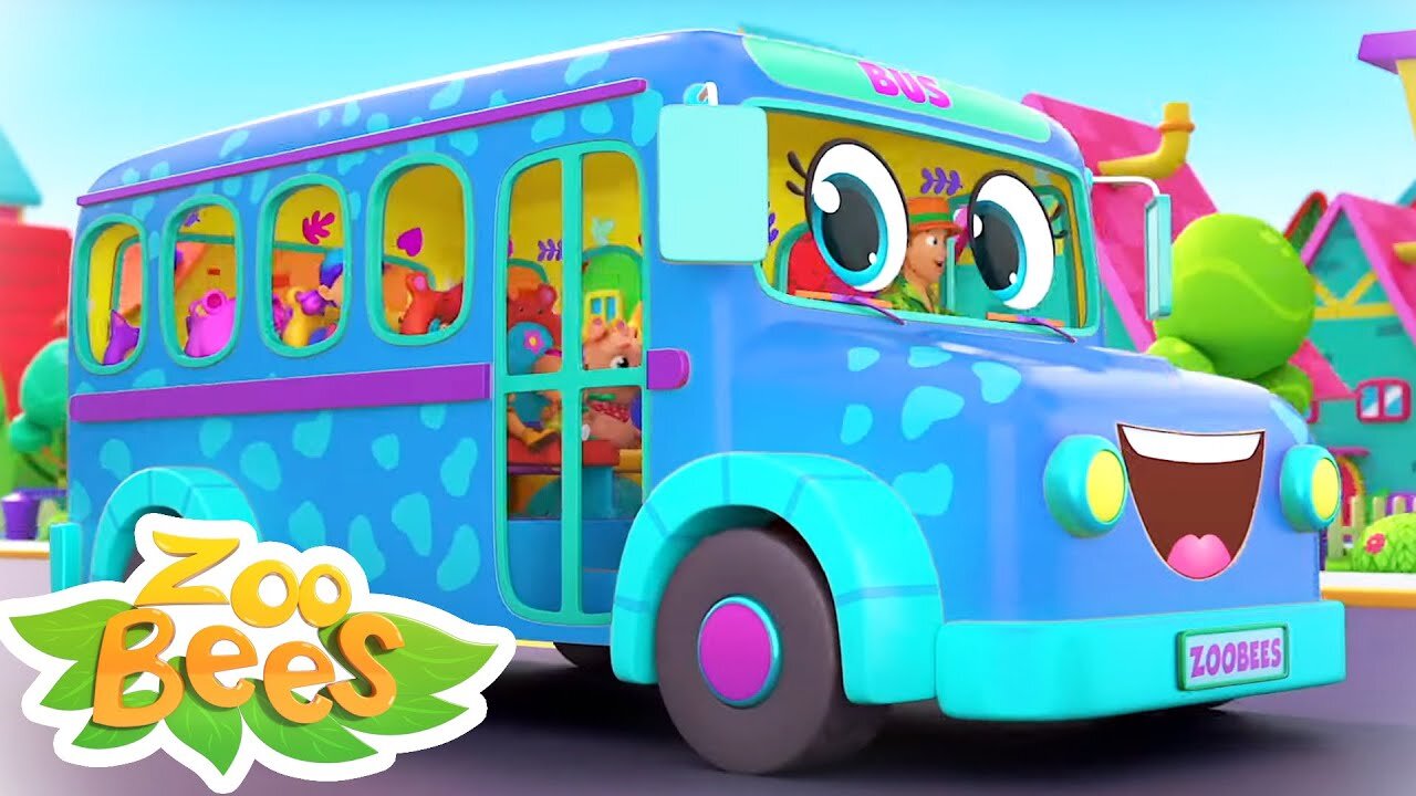 Wheels On The Bus Go Round and Round | Bus Song | Nursery Rhymes and Kids Songs with Zoobees