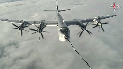 Two Tupolev Tu-95MS long-range bombers of the Russian Aerospace Forces Long-Range Aviation performed