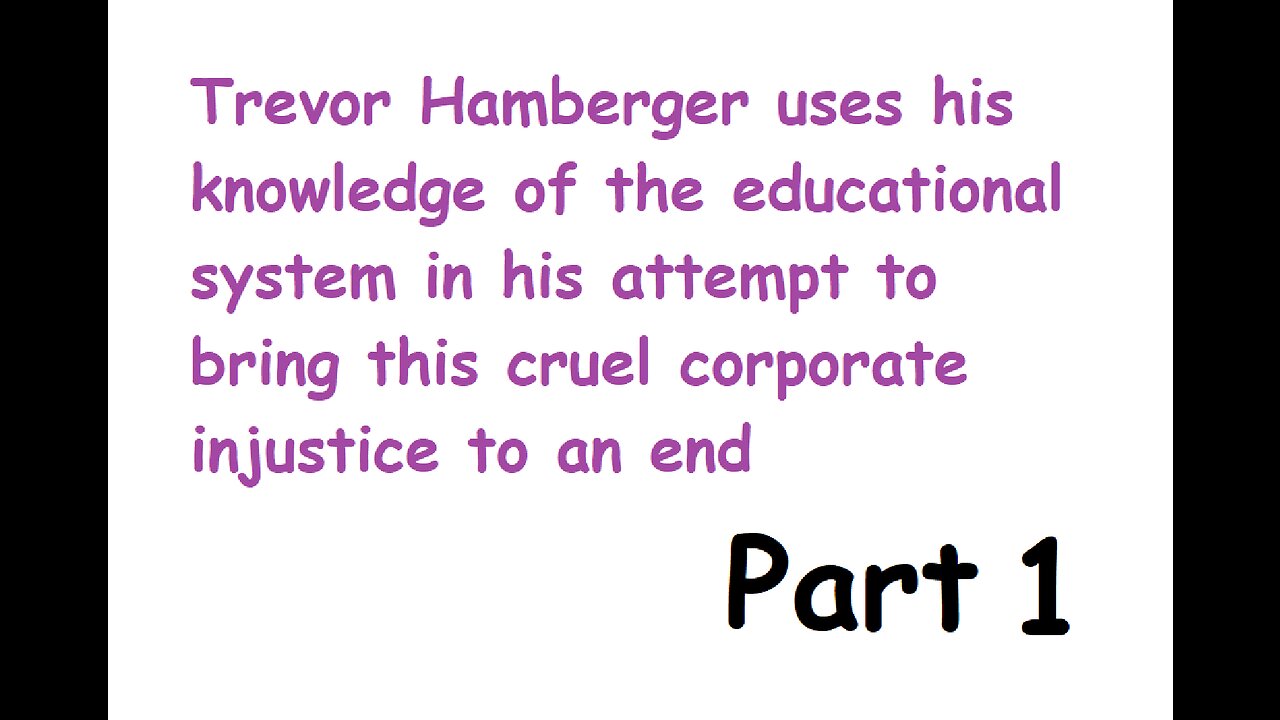 Part 1 of Trevor Hamberger using his knowledge base to destroy the facade of public schools