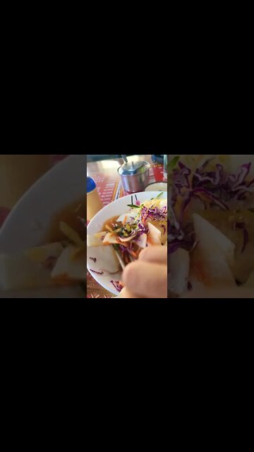 #shorts #hungry #cooking #food Korean Radish kimchi cold wheat noodle for summer time