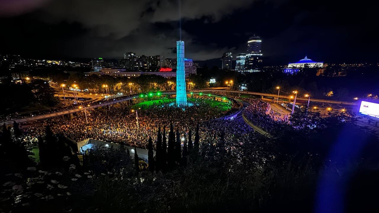 ⚡️Protests are taking place in Georgia this evening after the law on foreign