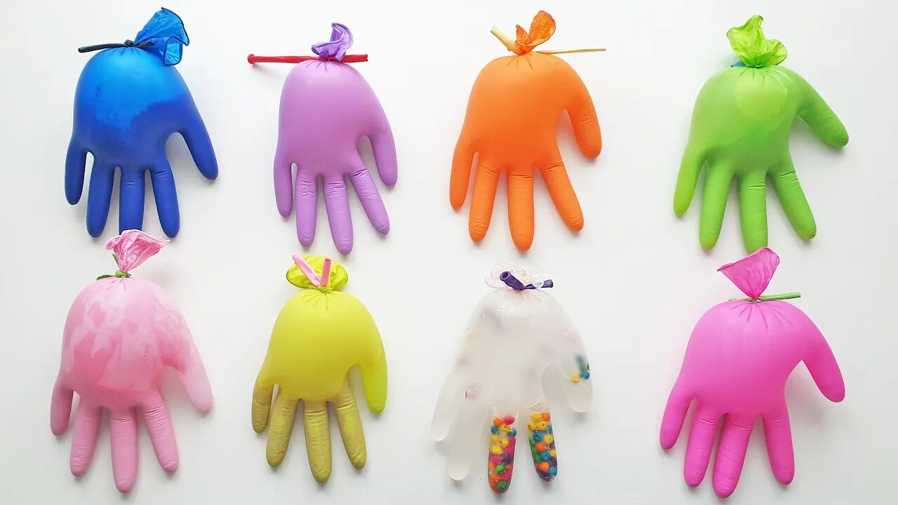 Making Crunchy Slime Gloves - Satisfying Slime Video