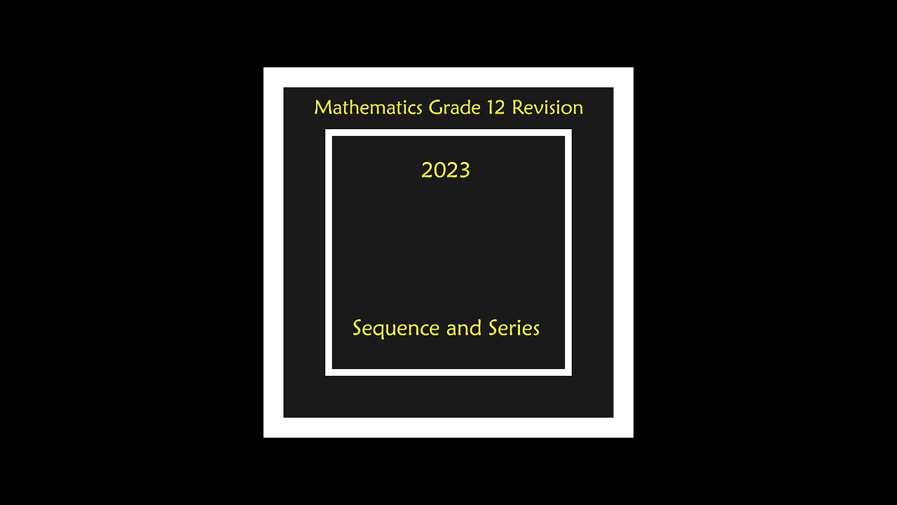 Geometric Series Q3.5 Grade 12 Mathematics revision, Patterns, Sequences and Series