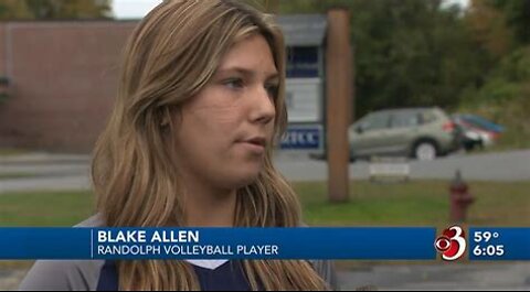 Lady Volleyball players removed from locker room gender confused male.