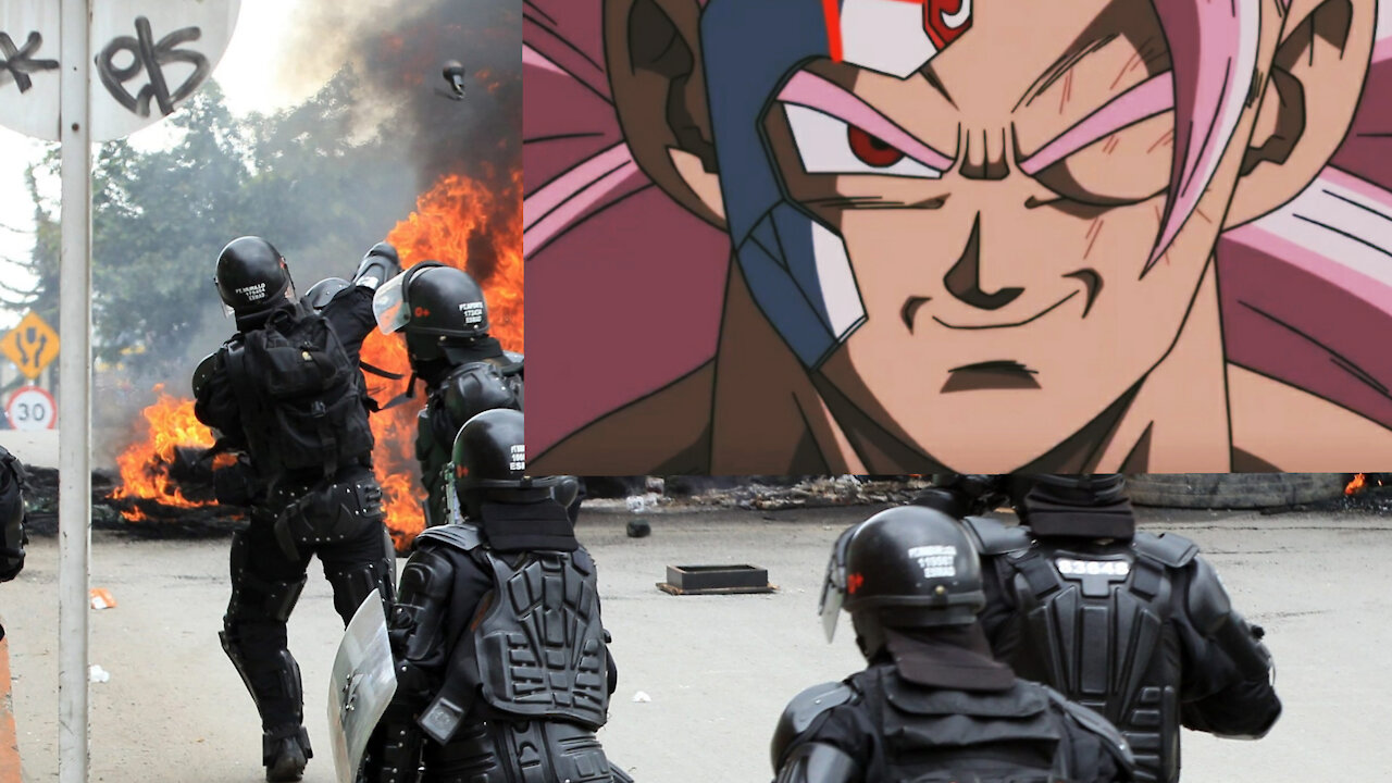 Goku Black y su primer día de trabajo como Policía Antimotines