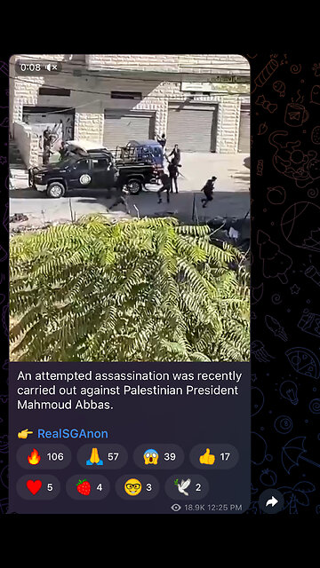 An attempted assassination was recently carried out against Palestinian President Mahmoud Abbas