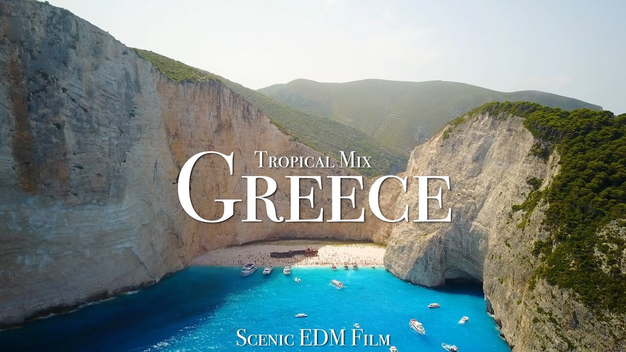 Greece + Tropical House Mix - 4k Scenic Film With EDM Music