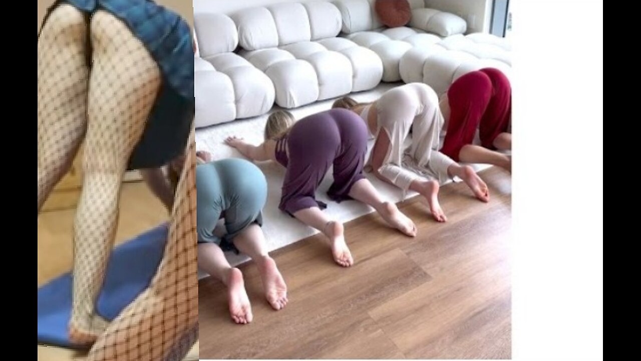 Four Girl Stretching Yoga Flow MORNING YOGA IN BED 💗