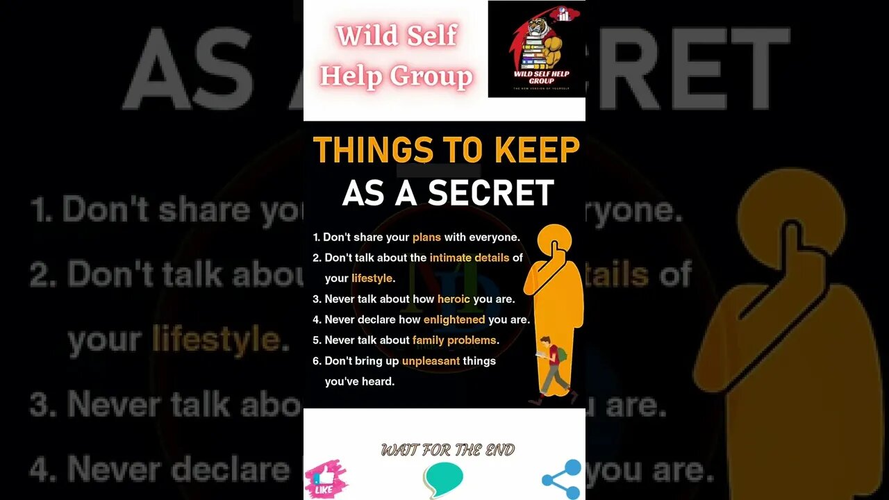 🔥Things to keep a secret🔥#shorts🔥#wildselfhelpgroup🔥24 August 2022🔥