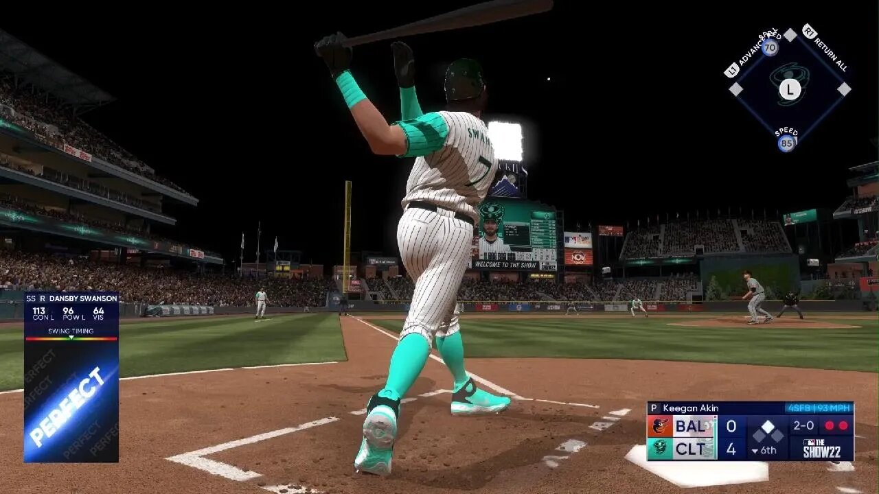 MLB The Show 22 Dansby Swanson 483 ft 2-Run HR