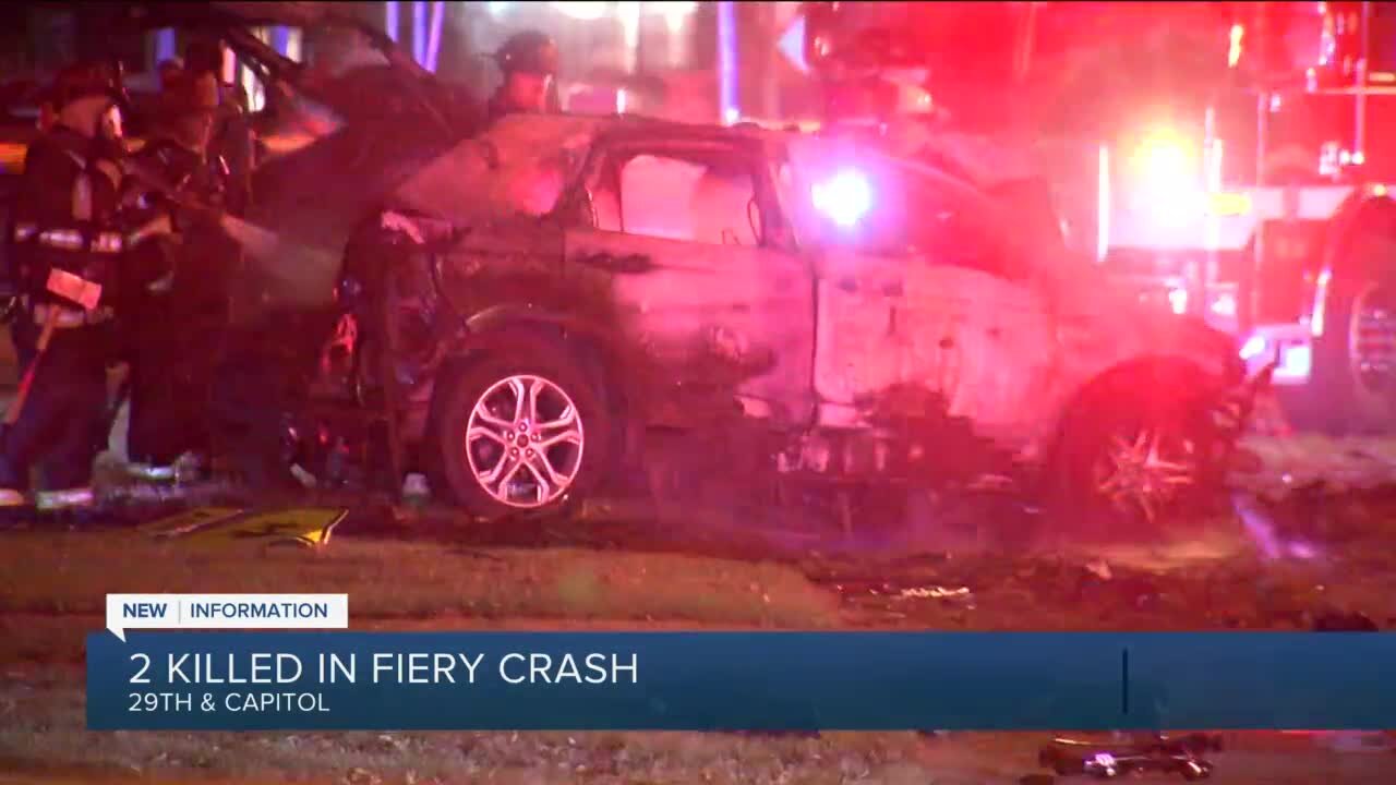 2 dead in fiery crash: Milwaukee medical examiner responds to 29th and Capitol