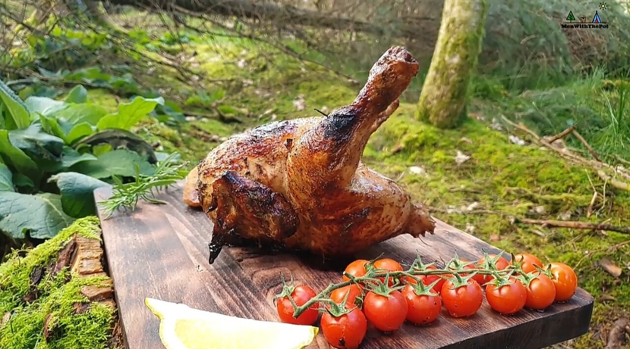 _Whole Chicken Prepared in the Forest_ Relaxing Cooking