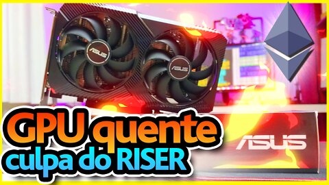 🔥 RISER ESQUENTANDO A GPU NVIDIA RTX ASUS RTX 3060 TI DUAL MINI