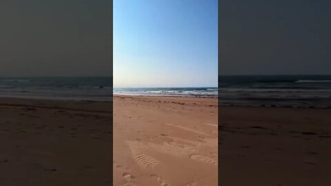 Walking along a gorgeous beach
