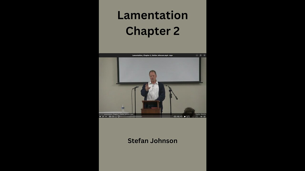 Lamentation, Chapter 2, Stefan Johnson