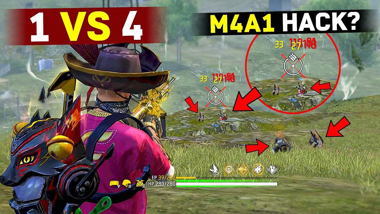 THIS M4A1 SKIN IS FIREš„SOLO VS SQUAD HEROIC 2 BEST GAMEPLAY | GARENA FREE FIRE