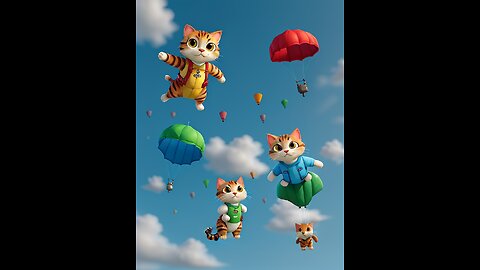 Mesmerise Music- Parachuting Cats- Animated Music