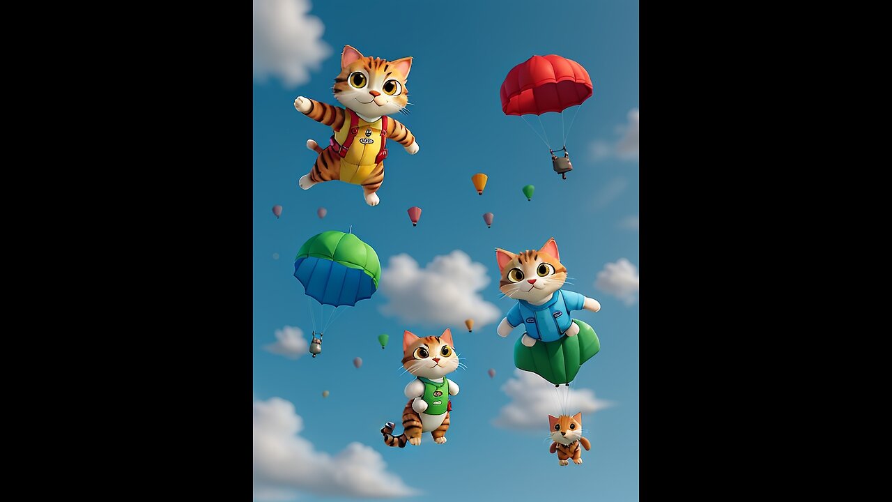 Mesmerise Music- Parachuting Cats- Animated Music