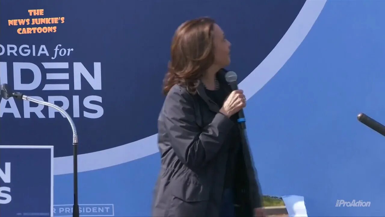 Kamala's backdrop disaster in Georgia.