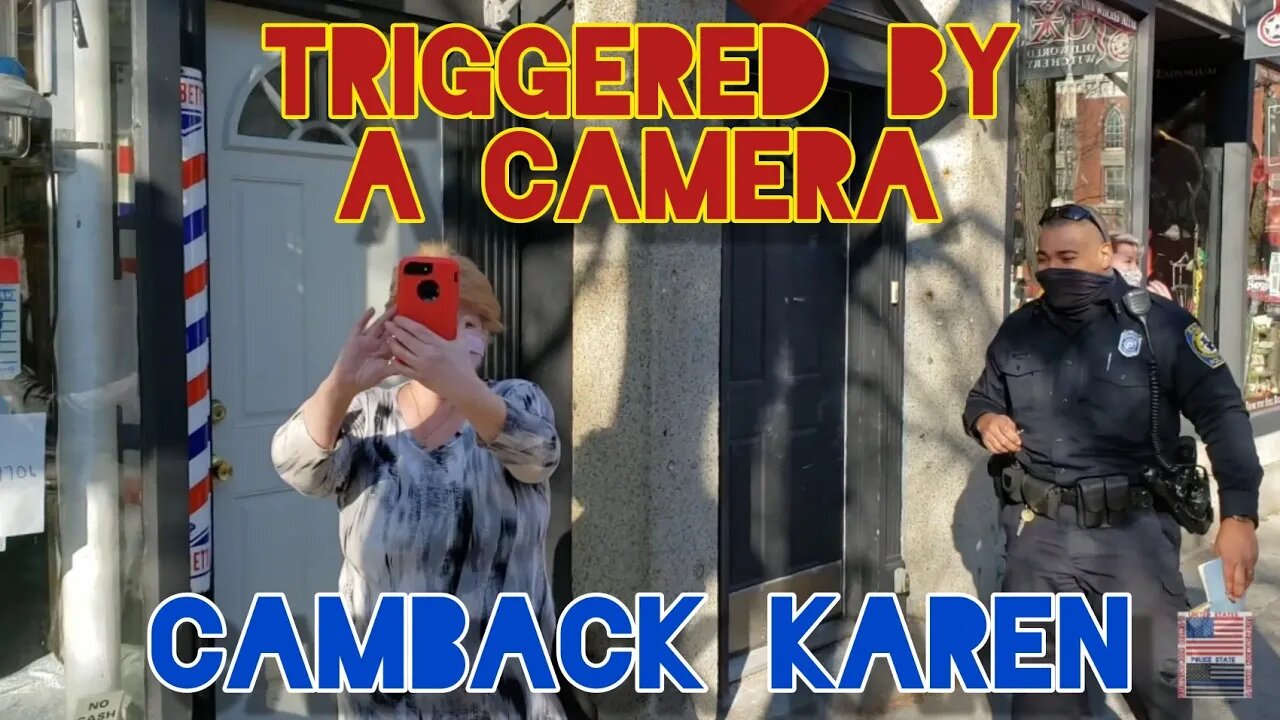 #CopSucker Karen. Triggered By Camera. Gets Educated On 1st Amendment. #CopWatch. Salem Police.