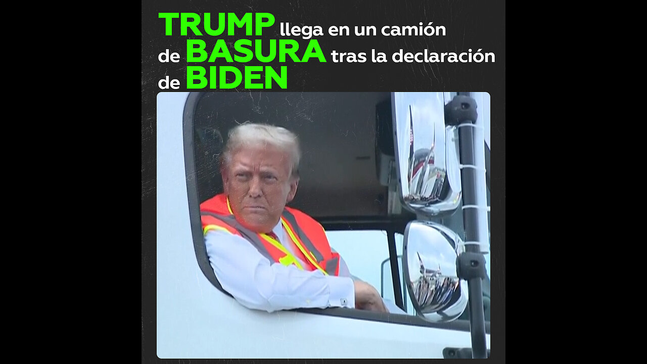 Trump usa un camión de basura en honor a Harris y Biden