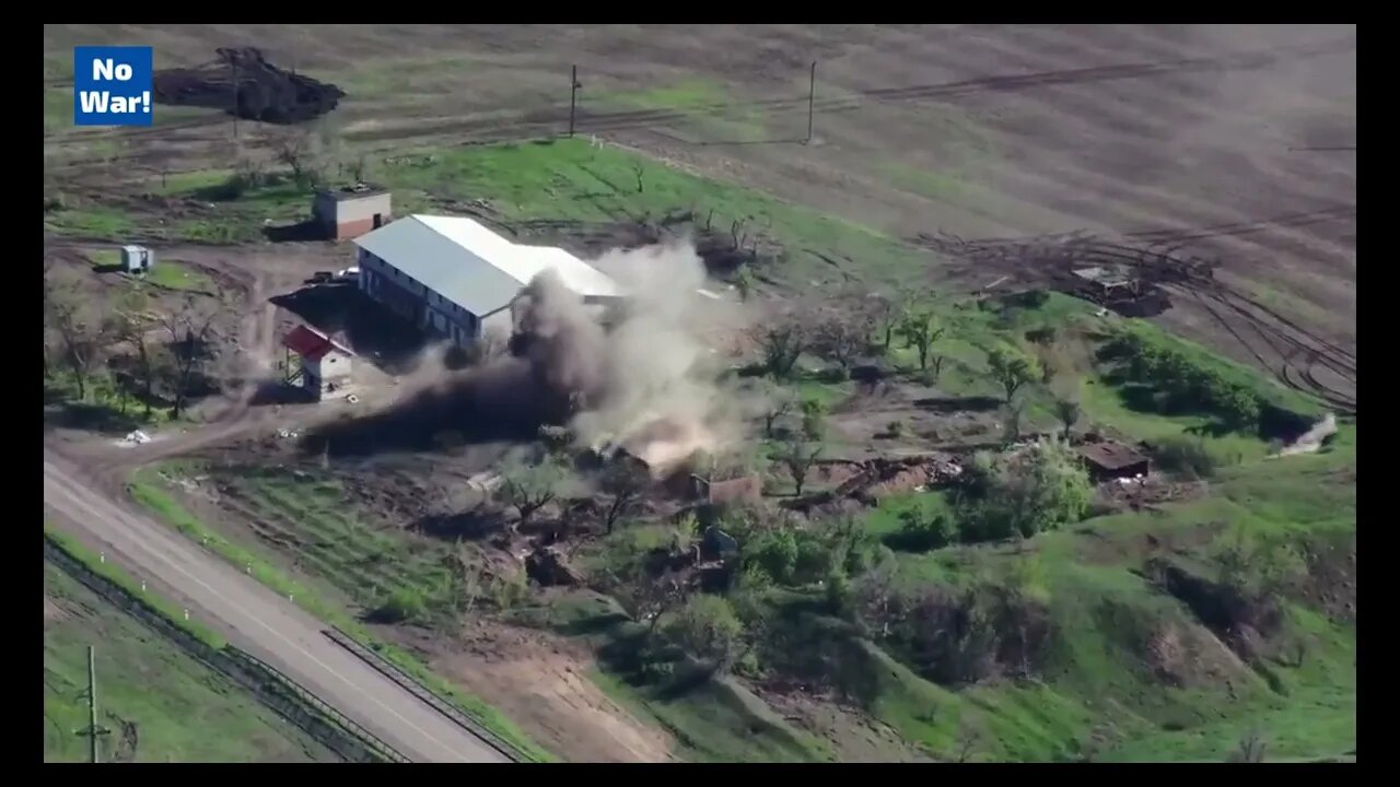 Ukrainian UAV corrected artillery fire striking Russian positions and armour in Kharkiv Oblast!