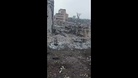 Center of Maryinka, all that is left of the city.