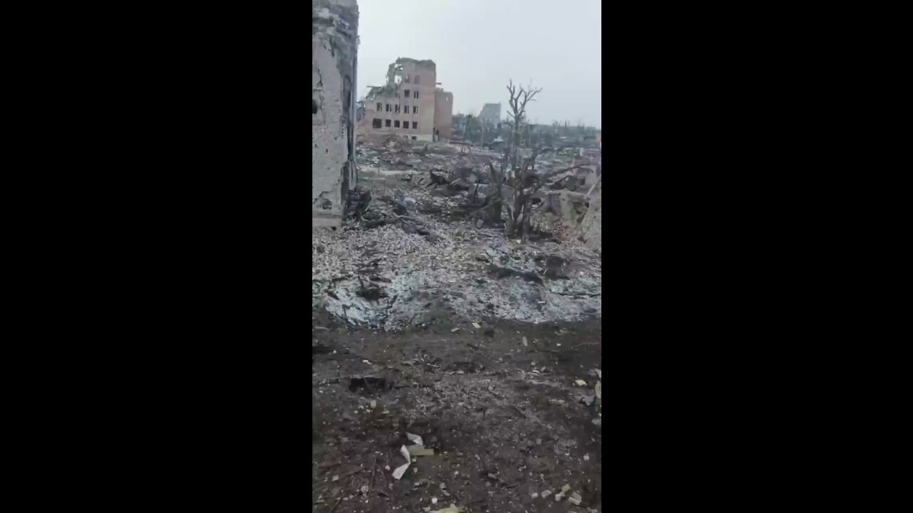 Center of Maryinka, all that is left of the city.
