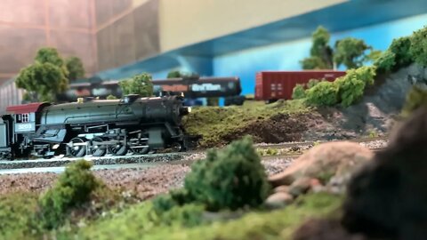 N Scale heavy mikado steaming by