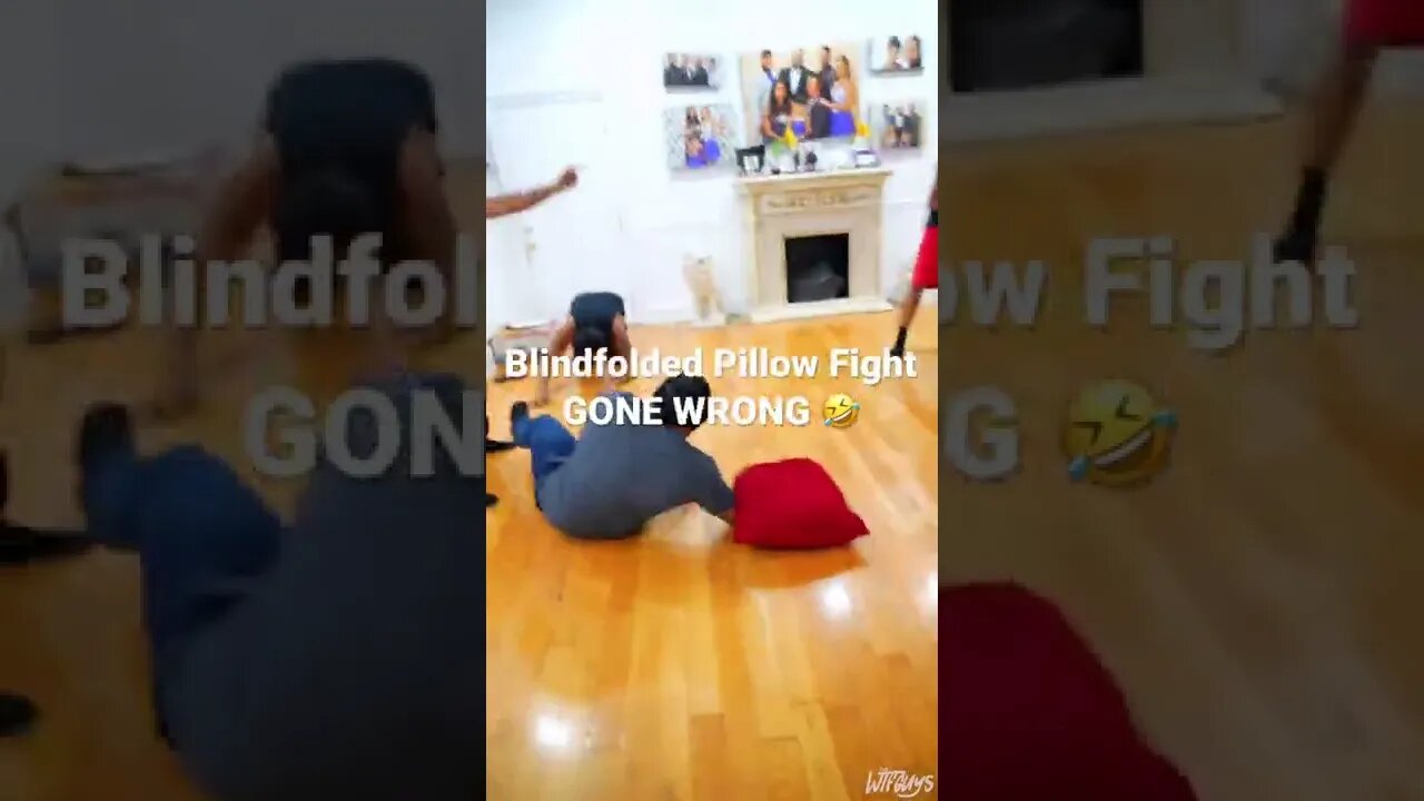 Pillow Fight GONE WRONG 🤣 #shorts #comedy #fail #funny