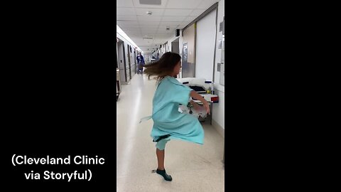 This 11-year-old girl uses dance to calm her nerves before surgery. 🩰…