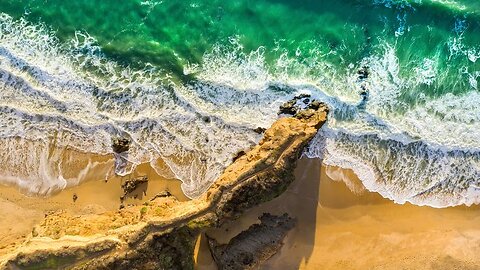 **Sea waves & beach drone!