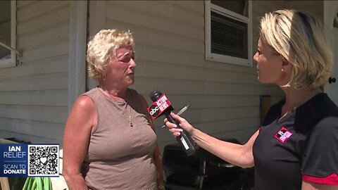 Woman's home suffers extensive damage after Hurricane Ian hits mobile home park